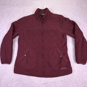 Eddie Bauer Year Round Quilted Jacket Lined Women's XL Berry‎ Outdoors Hiking